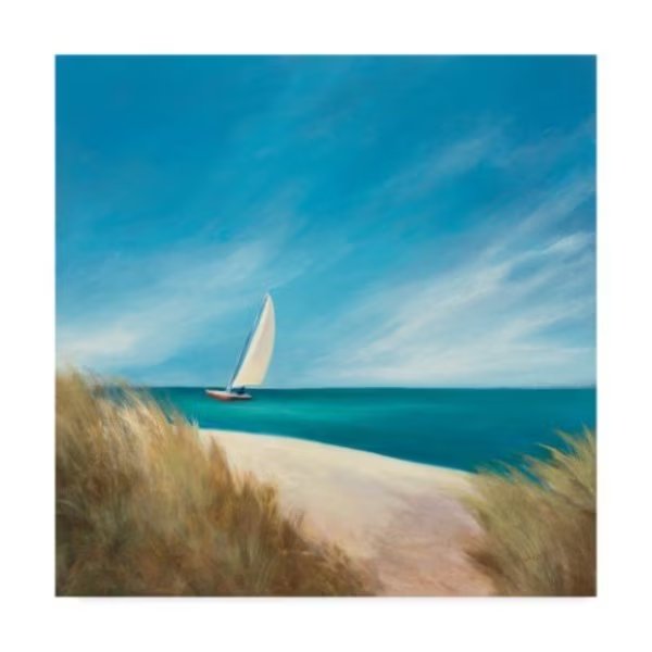 Julia Purinton 'Sunday Sail' Canvas Art, 24x24, Trademark Fine Art, Mfr#: WAP05406-C2424GG